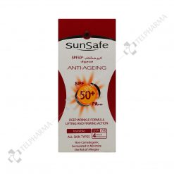 کرم ضد آفتاب و ضد چروک SPF50 سان سیف بی رنگ