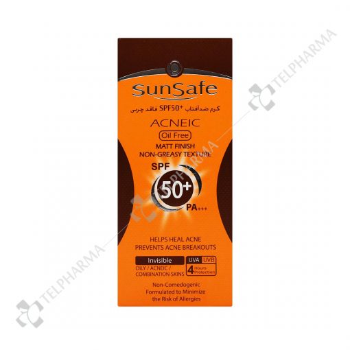 کرم ضد آفتاب آنتی آکنه SPF35 سان سیف بی رنگ